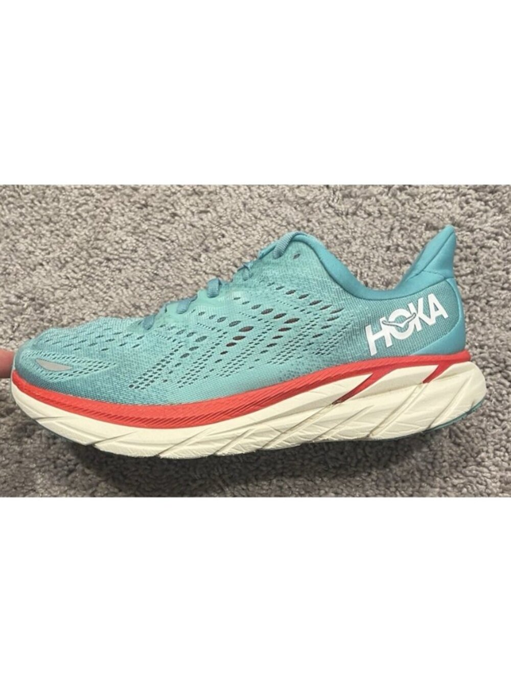 Hoka One One Womens Clifton 8 1119394 AEBL Blue Running Shoes Sneakers Size 9.5B